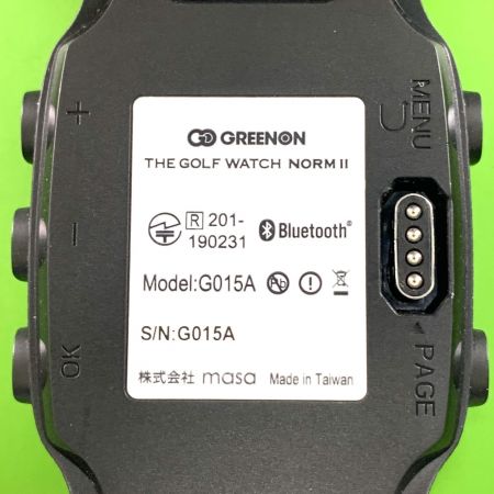  masa グリーンオン「ザ・ゴルフウォッチ ノルムII」 G015A ブラック