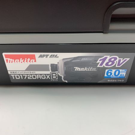  MAKITA マキタ 充電式インパクトドライバ　18V　6.0Ah  TD172DRGXB ブラック