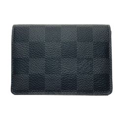 ▽▽ LOUIS VUITTON ルイヴィトン アンヴェロップ・カルト ドゥ ヴィジット ダミエ　名刺入れ　カードケース N63338 ブラック Aランク