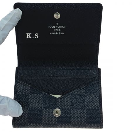  LOUIS VUITTON ルイヴィトン アンヴェロップ・カルト ドゥ ヴィジット ダミエ　名刺入れ　カードケース N63338 ブラック