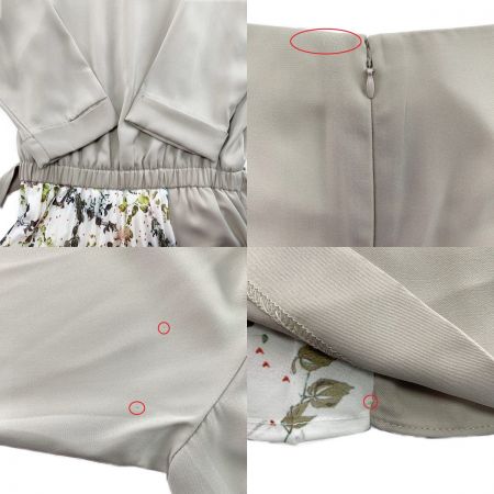  TONAL バードフラワーアシメプリーツワンピース　サイズ38 007140003 ベージュ