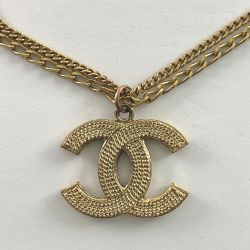 ▽▽ CHANEL シャネル ココマークネックレス　06P　2006年　2連チェーン Cランク
