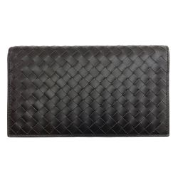 ▽▽ BOTTEGA VENETA ボッテガヴェネタ 二つ折り長財布　ロングウォレット ブラウン Bランク