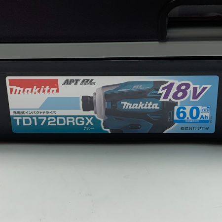  MAKITA マキタ 充電式インパクトドライバ　18V　6.0Ah  TD172DRGX ブルー