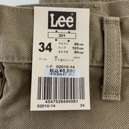  LEE リ ツイル レギュラー ストレート 201　ジーンズ　タグ付き　サイズ34　 02010-14 ベージュ
