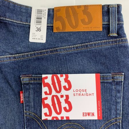 EDWIN エドウィン 503 ルーズ ストレート　ジーンズ　タグ付き　サイズ36　 E50304-146 中色ブルー