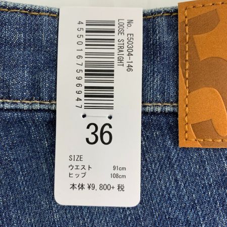  EDWIN エドウィン 503 ルーズ ストレート　ジーンズ　タグ付き　サイズ36　 E50304-146 中色ブルー