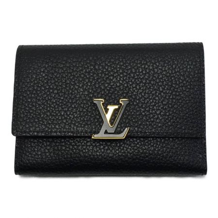  LOUIS VUITTON ルイヴィトン ポルトフォイユ・カプシーヌコンパクト イニシャル入り 財布 M62157 ブラック