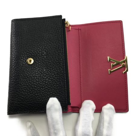  LOUIS VUITTON ルイヴィトン ポルトフォイユ・カプシーヌコンパクト イニシャル入り 財布 M62157 ブラック