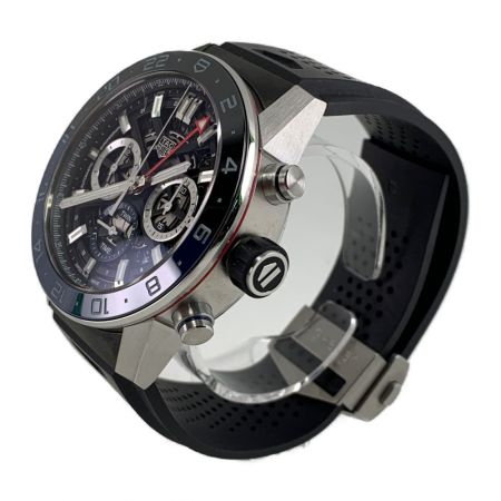  TAG HEUER タグホイヤー カレラ 自動巻きクロノグラフ ラバーストラップ CBG2A1Z