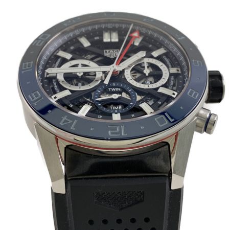  TAG HEUER タグホイヤー カレラ 自動巻きクロノグラフ ラバーストラップ CBG2A1Z