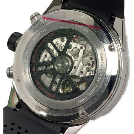  TAG HEUER タグホイヤー カレラ 自動巻きクロノグラフ ラバーストラップ CBG2A1Z