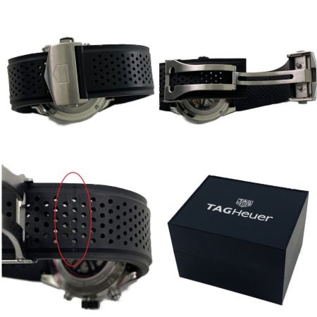  TAG HEUER タグホイヤー カレラ 自動巻きクロノグラフ ラバーストラップ CBG2A1Z