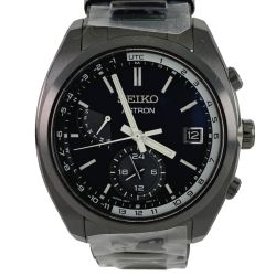 ▽▽ SEIKO セイコー アストロン ソーラー電波腕時計 ブラック スタンダード SBXY019 Sランク