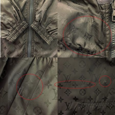 LOUIS VUITTON ルイヴィトン モノグラム　リバーシブル　ウィンドブレーカー　ブルゾン　ジャケット サイズ52 RRS  HJB46W ブラック