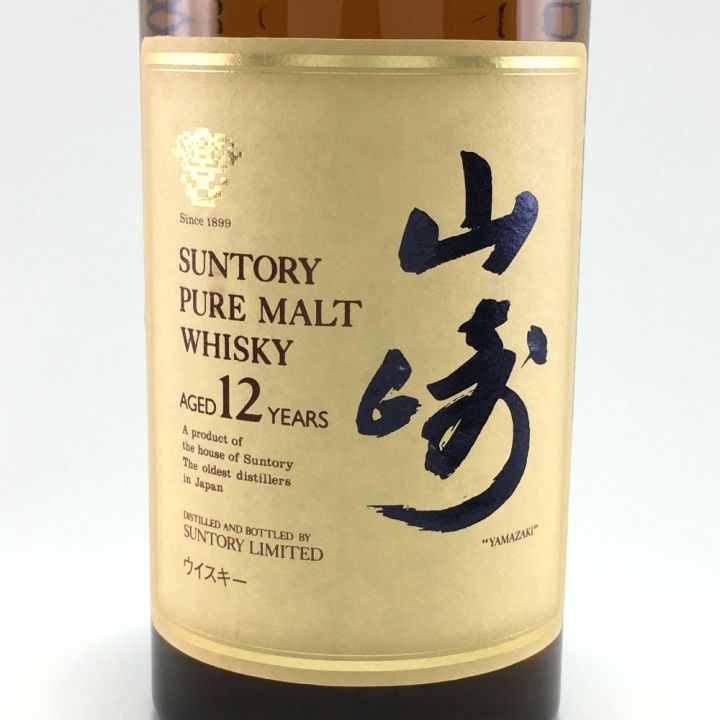 北海道内限定発送】 YAMAZAKI 山崎/サントリー 12年 ピュアモルトウイスキー 750ml 未開栓｜中古｜なんでもリサイクルビッグバン