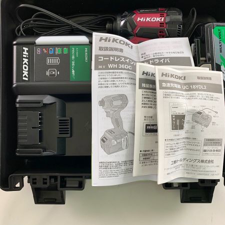  HiKOKI ハイコーキ コードレスインパクトドライバ マルチボルト 36V WH 36DC フレアレッド