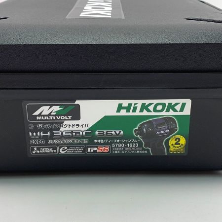  HiKOKI ハイコーキ コードレスインパクトドライバ マルチボルト 36V WH 36DC ディープオーシャンブルー