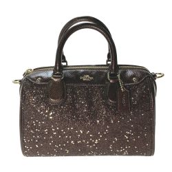 ▽▽ COACH コーチ 2WAYバッグ　ハンドバッグ　ショルダーバッグ　グリッター F55454 ブラウン Aランク