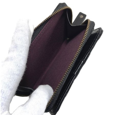  Vivienne Westwood ヴィヴィアン・ウエストウッド パターンORB オーブ ラウンドファスナー二つ折り財布 3318BJ3 ブラック