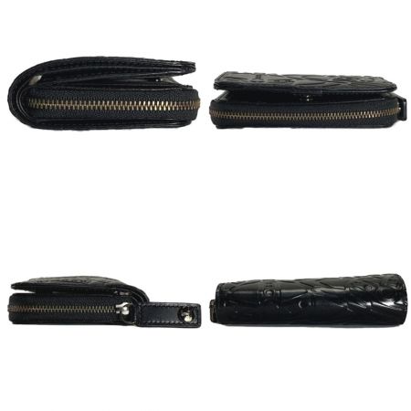  Vivienne Westwood ヴィヴィアン・ウエストウッド パターンORB オーブ ラウンドファスナー二つ折り財布 3318BJ3 ブラック