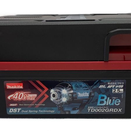  MAKITA マキタ 充電式インパクトドライバ 40Vmax 2.5Ah TD002GRDX ブルー