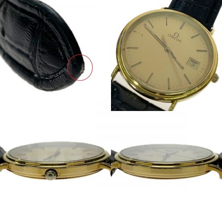  OMEGA オメガ デビル　K18 クォーツ腕時計