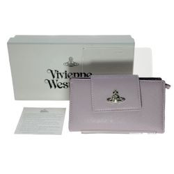 ▽▽ Vivienne Westwood ヴィヴィアン・ウエストウッド 二つ折り財布 51070038 パープル Aランク