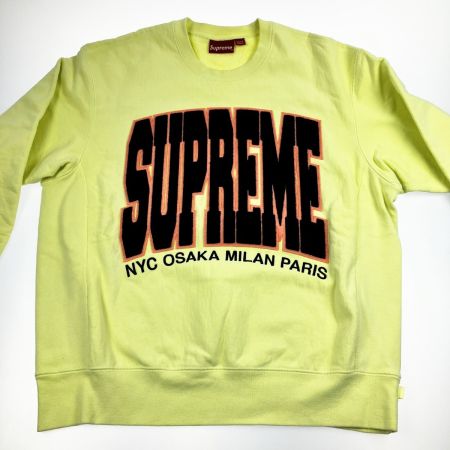  Supreme シュプリーム メンズ スウェット SIZE L 2021AW Cities Arc Crewneck イエロー