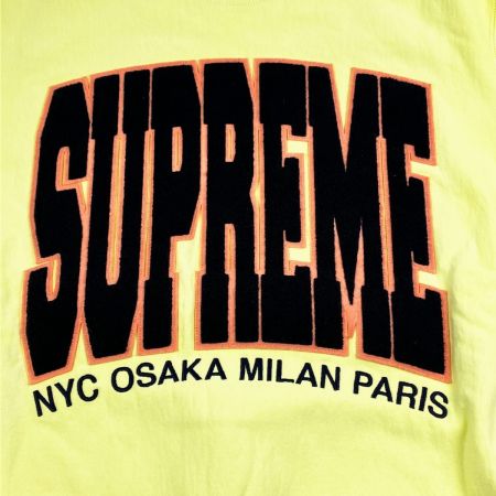  Supreme シュプリーム メンズ スウェット SIZE L 2021AW Cities Arc Crewneck イエロー