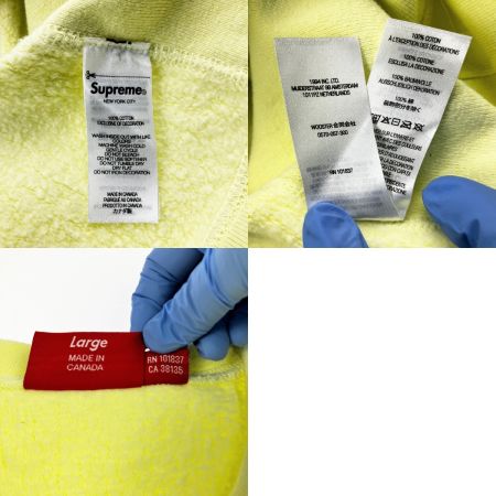  Supreme シュプリーム メンズ スウェット SIZE L 2021AW Cities Arc Crewneck イエロー