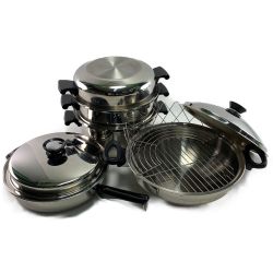 ▽▽ Amway アムウェイ クィーン シチューパン、フライパン他セット Bランク