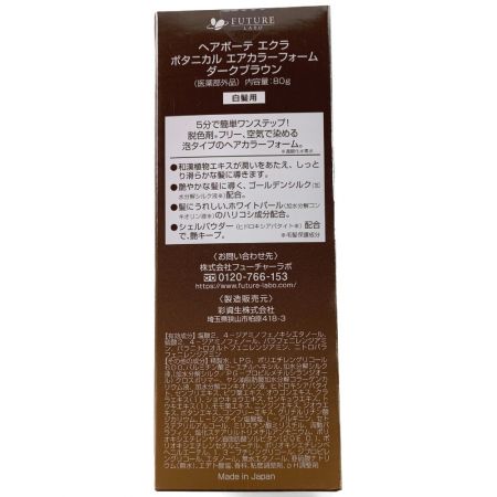   フューチャーラボ ヘアボーテ エクラ  ボタニカル エアカラーフォーム ダークブラウン 80g