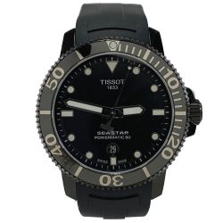 ▽▽ TISSOT ティソ 自動巻き 腕時計 SEASTAR T120407A ブラック Aランク
