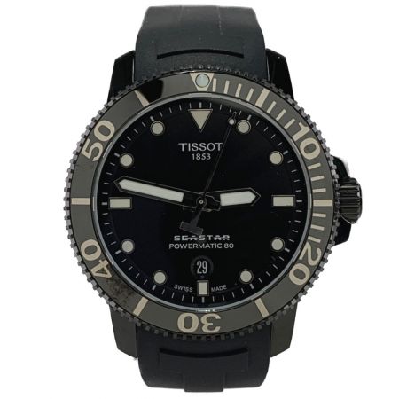  TISSOT ティソ 自動巻き 腕時計 SEASTAR T120407A ブラック