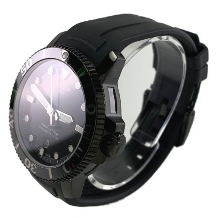  TISSOT ティソ 自動巻き 腕時計 SEASTAR T120407A ブラック