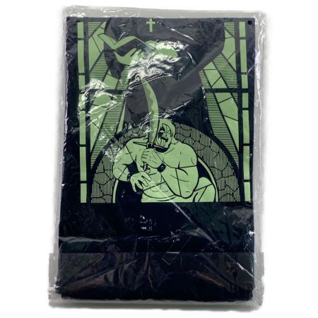  バンバンビガロ キン肉マン 半袖Tシャツ 牧師ソルジャーステンドグラス サイズLL ネイビー 未開封