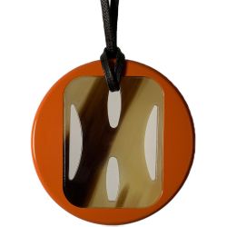 ▽▽ HERMES エルメス ヴィンテージ バッファローホーン ホーン&ラッカーアクセサリー　ネックレス Bランク