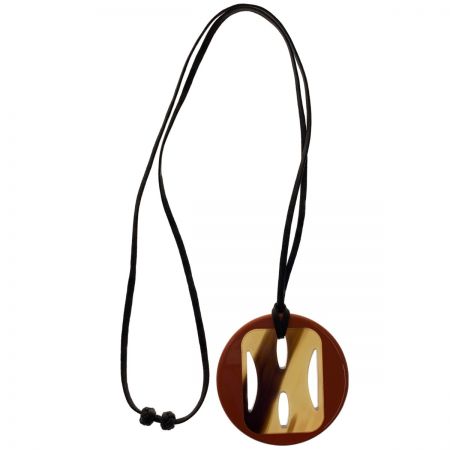  HERMES エルメス ヴィンテージ バッファローホーン ホーン&ラッカーアクセサリー　ネックレス