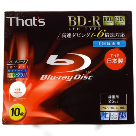   太陽誘電 That's BD-R 10枚 BR-V25WWY10SG