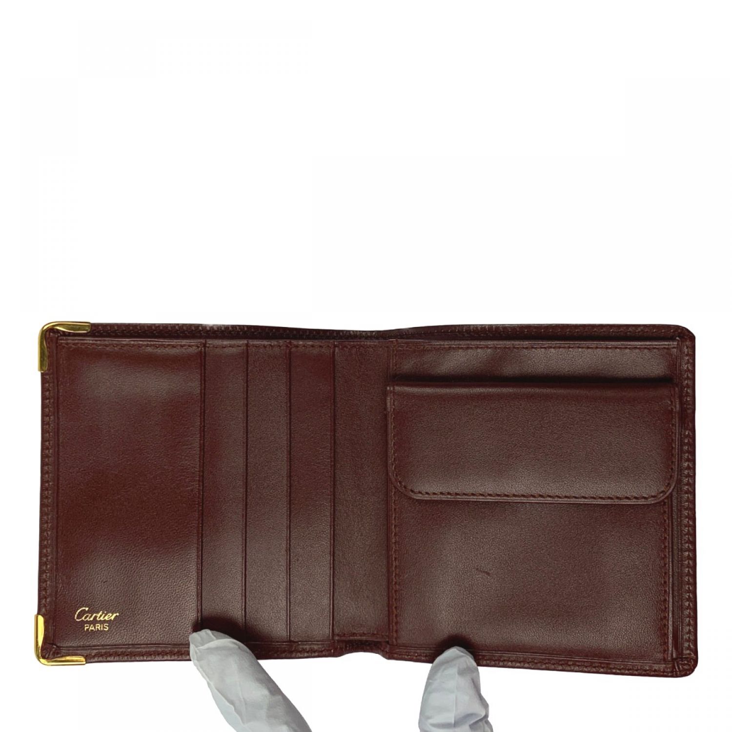 中古】 Cartier カルティエ マストライン 二つ折り財布 ミニ財布