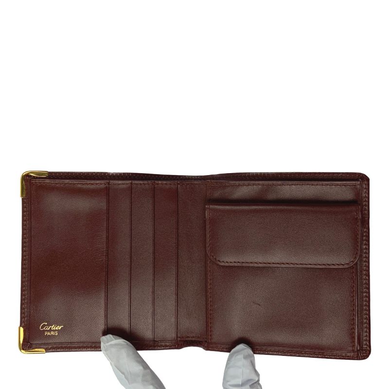 中古】 Cartier カルティエ マストライン 二つ折り財布 ミニ財布 