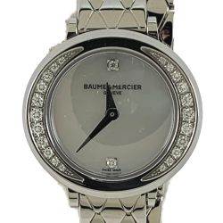 ▽▽ BAUME&MERCIER プティ プロメス ダイヤモンド/シェル M0A10289 ホワイトシェル Aランク