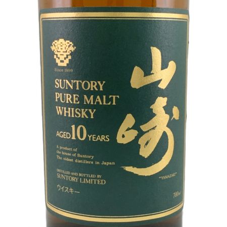 北海道内限定発送】 SUNTORY サントリー ピュアモルトウイスキー 山崎 10年 700ml 未開栓｜中古｜なんでもリサイクルビッグバン