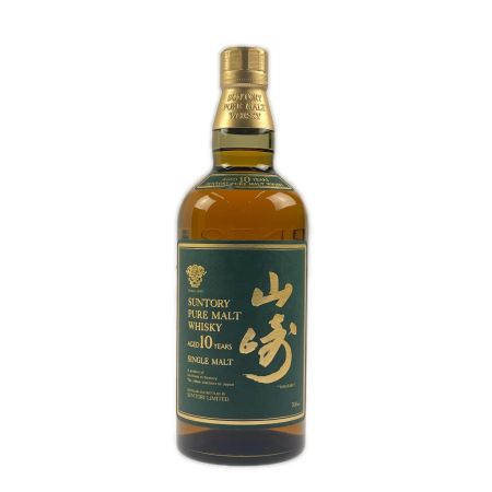 【北海道内限定発送】 SUNTORY サントリー ピュアモルトウイスキー 山崎 10年 シングルモルト 金花 700ml 未開栓
