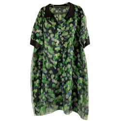 ▽▽ Gabardine K.T ふんわり浮草 チュニック　Fサイズ 78-08OP06 グリーン 美品 Aランク