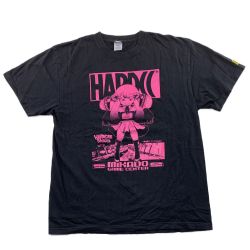 ▽▽  ゲーセンミカド×ハードコアチョコレート「ミカドちゃん」Tシャツ(指つっこむやつブラック)　半袖　サイズXL ブラック Bランク