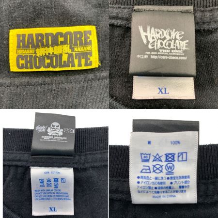  ゲーセンミカド×ハードコアチョコレート「ミカドちゃん」Tシャツ(指つっこむやつブラック)　半袖　サイズXL ブラック