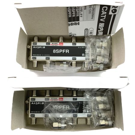  MASPRO マスプロ CATV 屋内用8分配器2箱・6分配器4箱セット 6SPFR