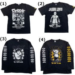 ▽▽ ハードコアチョコレート Tシャツ　4着セット　W ING（半袖）　コアチョコ（長袖）　サイズXL ブラック Bランク